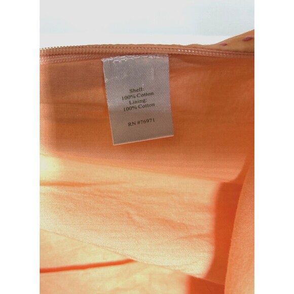 Garnet Hill A Line Peach Color Skirt Cotton Lined Ruffe Helm Pink Stitch Size 4 - Picture 6 of 7